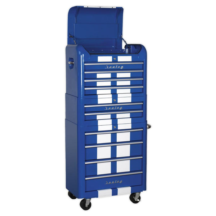 Premier Retro Style Topchest Mid-Box Tool Chest & Rollcab Combination 10 Drawer Sealey Premier - Town Tools 