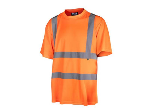 Scan Hi-Vis T-Shirt Orange - M (41in) Scan - Town Tools