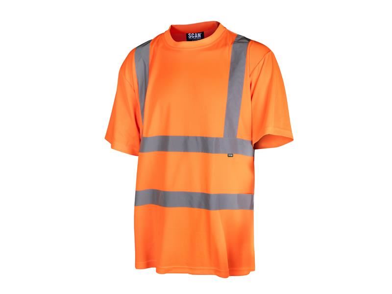 Scan Hi-Vis T-Shirt Orange - M (41in) Scan - Town Tools