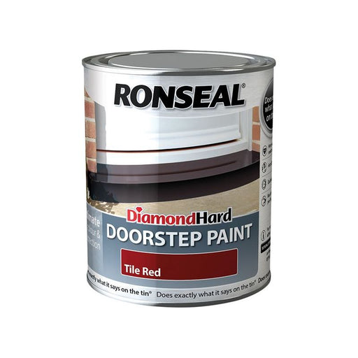 Ronseal Diamond Hard Doorstep Paint Tile Red 750ml Ronseal - Town Tools