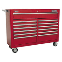 Sealey Rollcab 13 Drawer with Ball-Bearing Slides Red AP5213T