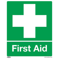 Sealey Safety Sign First Aid Self-Adhesive Vinyl Pack of 10 SS26V10