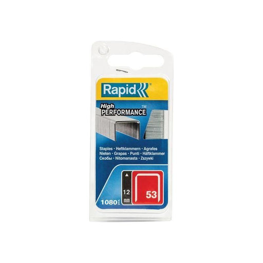 Rapid 53/12B 12mm Galvanised Staples (Pack 1080) Rapid - Town Tools