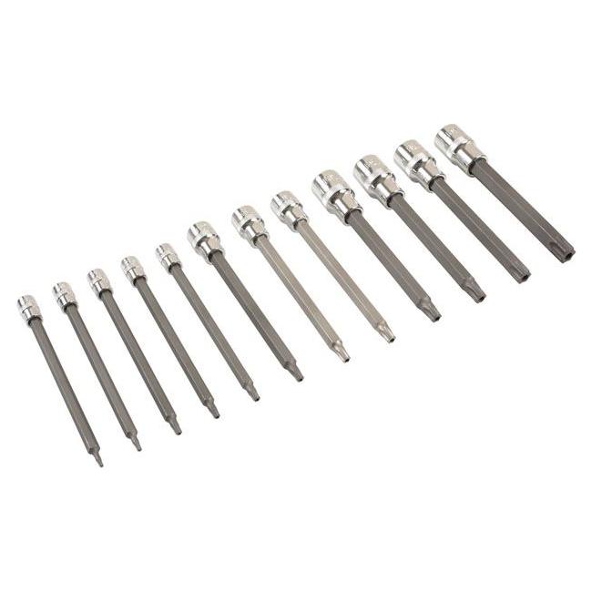 Laser Long Tamperproof Torx Socket Bit Set 1/4"D, 3/8"D, 1/2"D 7723 Laser - Town Tools 