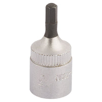 Draper Elora Hexagon Screwdriver Socket, 1/4" Sq. Dr., 3mm 11124