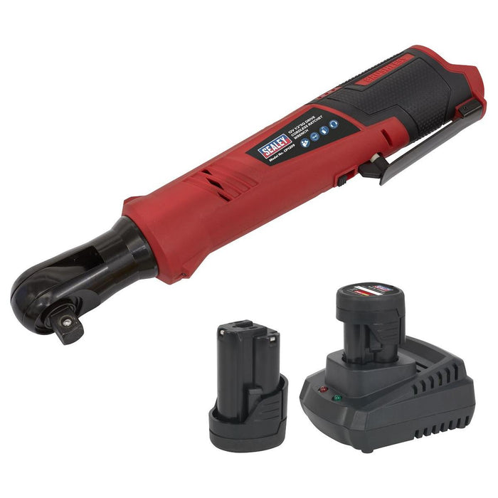 Sealey Cordless Ratchet Wrench Kit 1/2"Sq Drive 12V SV12 Series 2 Batteries Sealey - Town Tools 