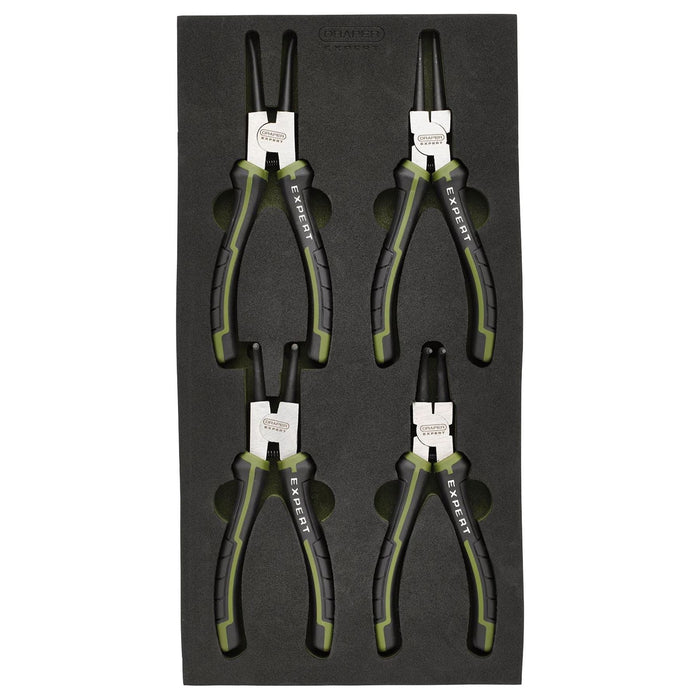 Draper Draper Expert Circlip Pliers Set in EVA Foam Tray, 180mm (4 Piece) Draper - Town Tools