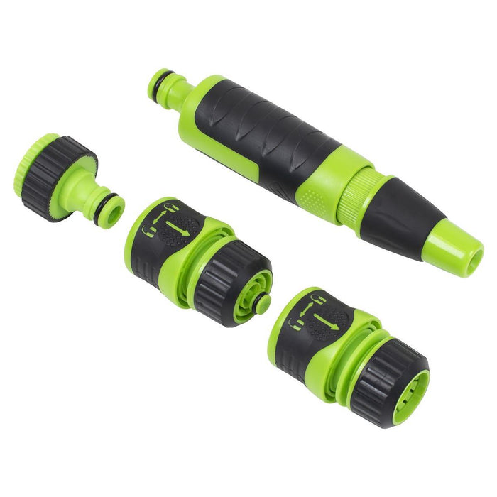 Sealey Deluxe Hose Nozzle & Connector Set 4pc JS9611 Sealey - Town Tools 