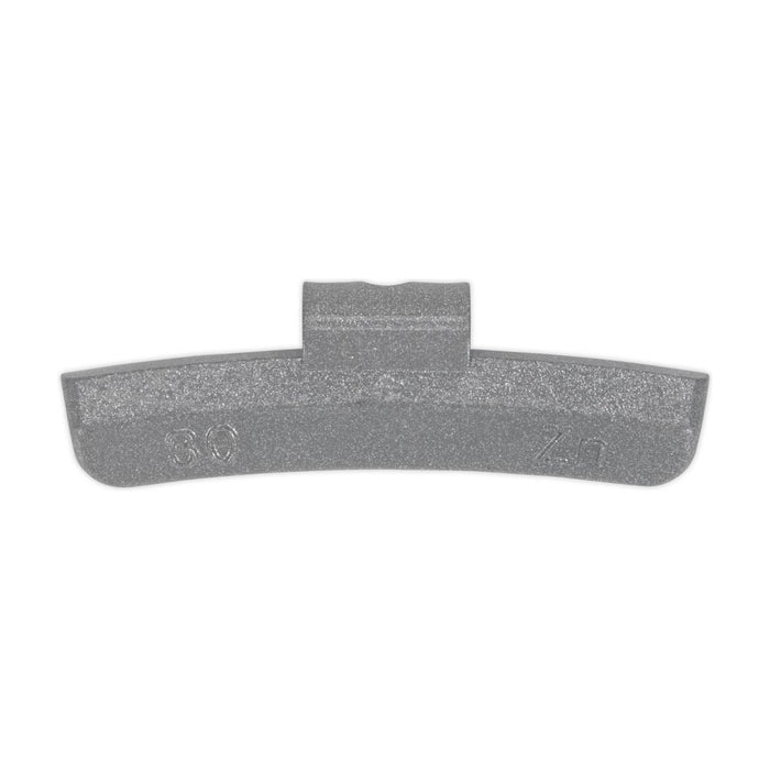 Sealey Wheel Weight 30g Hammer-On Plastic Coated Zinc for Alloy Wheels Pack of 1 Sealey - Town Tools 