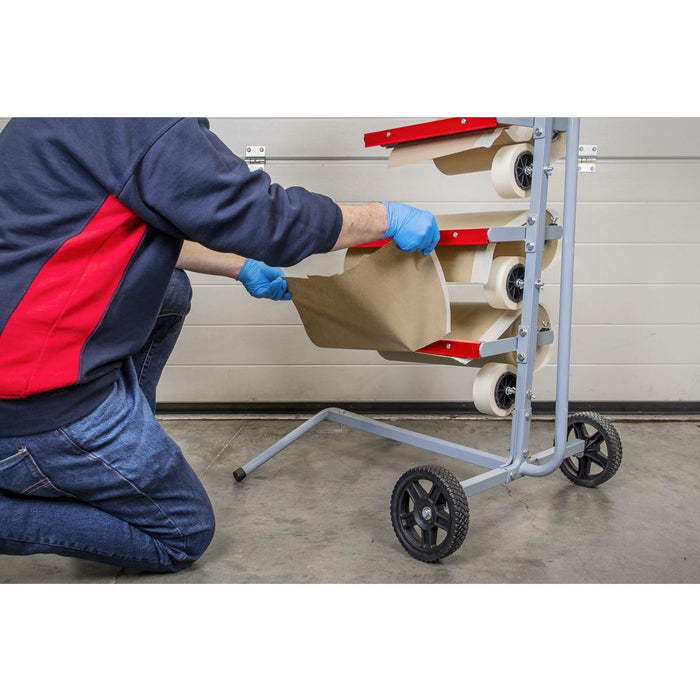 Sealey Masking Paper Dispenser Tree 2 x 300mm & 2 x 450mm Rolls MK63 Sealey - Town Tools 