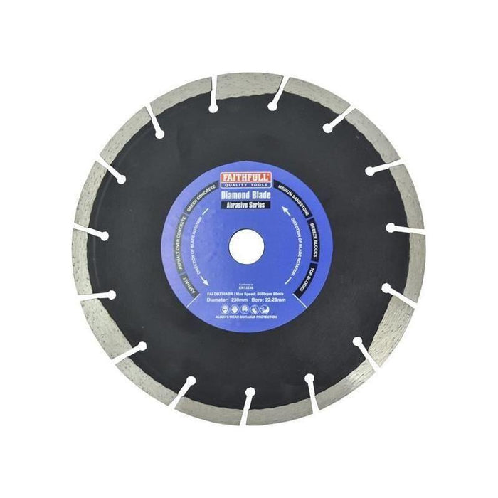 Faithfull Abrasive Diamond Blade 230 x 22.23mm Faithfull - Town Tools