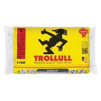 Trollull Extra Large Steel Wool Pads Grade 3 (Pack 8)
