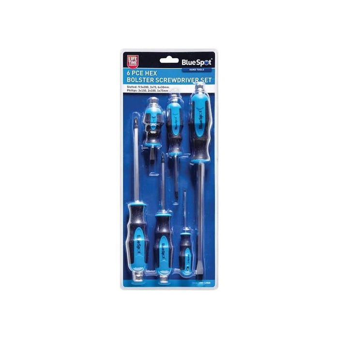 Bluespot Tools Hex Bolster Screwdriver Set, 6 Piece BlueSpot Tools - Town Tools