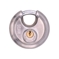 Scan Stainless Steel Disk Type Padlock 80mm