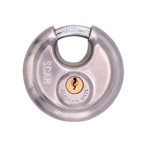 Scan Stainless Steel Disk Type Padlock 80mm Scan - Town Tools