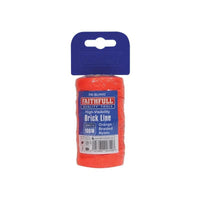 Faithfull Hi-Vis Nylon Brick Line 100m (330ft) Orange
