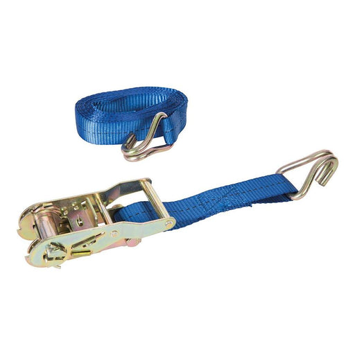 Silverline Ratchet Tie Down Strap J-Hook 4m x 30mm - Rated 400kg Capacity 800kg Silverline - Town Tools 