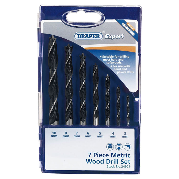 Draper Metric Wood Drill Set (7 Piece) 24902 Draper - Town Tools 