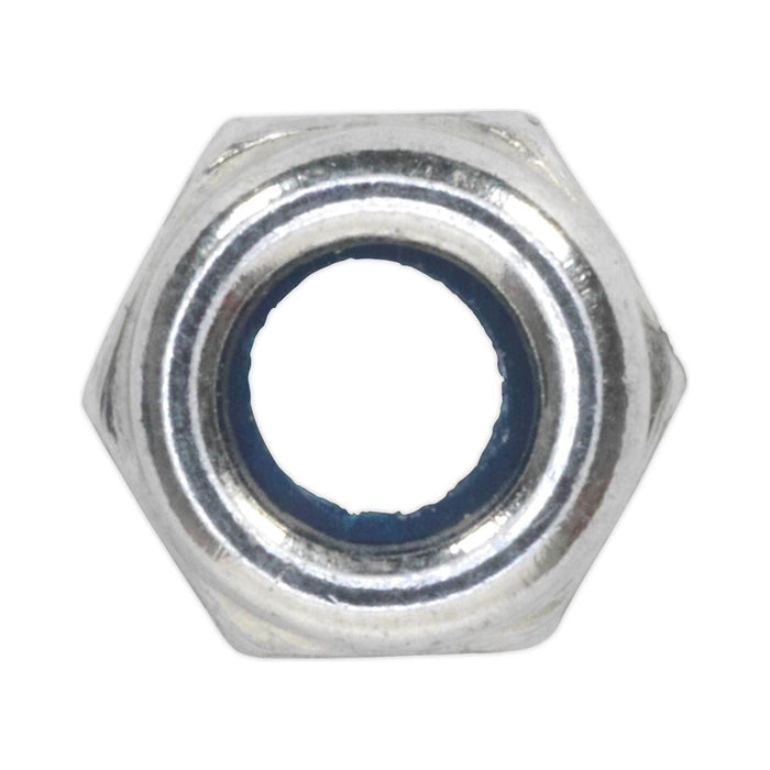 Sealey Nylon Locknut M4 Zinc Pack of 100 NLN4 Sealey - Town Tools 