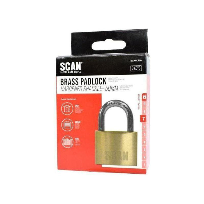 Scan Brass Padlock 50mm Scan - Town Tools