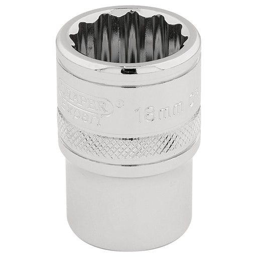 Draper HI-TORQ 12 Point Socket, 1/2" Sq. Dr., 18mm 33202 Draper - Town Tools 