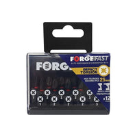 Forgefix ForgeFast Pozidriv Compatible Impact Bit Set, 12 Piece