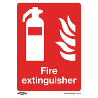 Sealey Prohibition Safety Sign Fire Extinguisher Self-Adhesive Vinyl SS15V1