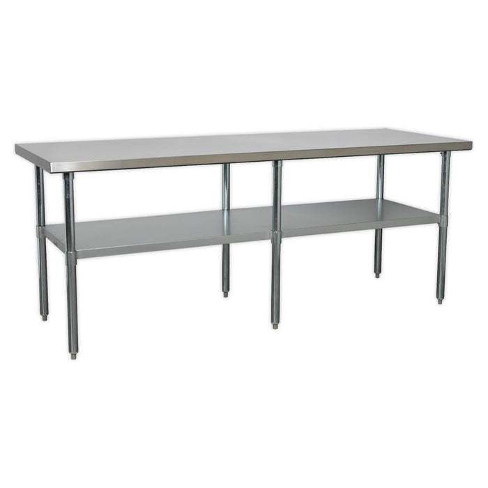 Sealey Stainless Steel Workbench 2.1m AP2184SS Sealey - Town Tools 