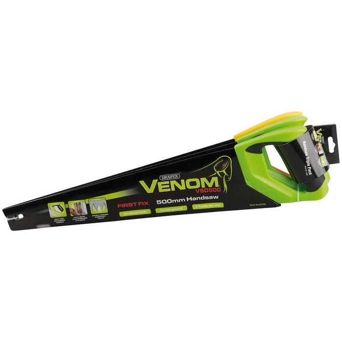 Draper Venom Double Ground Handsaws, 500mm (Pack of 3) 17693 Draper - Town Tools 