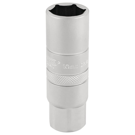 Draper 10mm Thread 6 Point Satin Chrome Spark Plug Socket, 3/8" Sq. Dr., 16mm Draper - Town Tools 