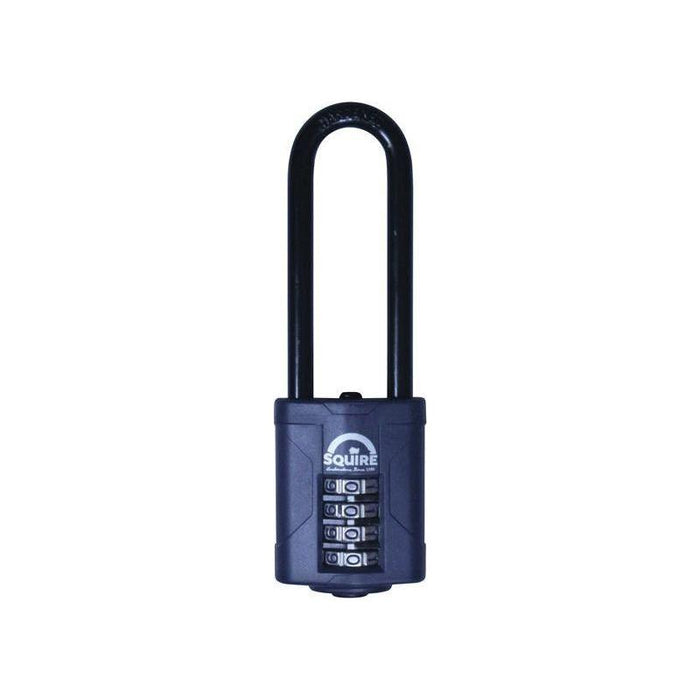 Squire CP40/2.5 Combination Padlock 4-Wheel 40mm Extra Long Shackle 63mm Squire - Town Tools