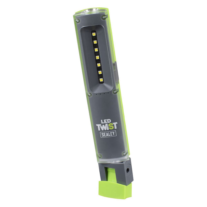 Sealey LED Twist Rechargeable Inspection Light 2W & 1W SMD LED LED401G Sealey - Town Tools 