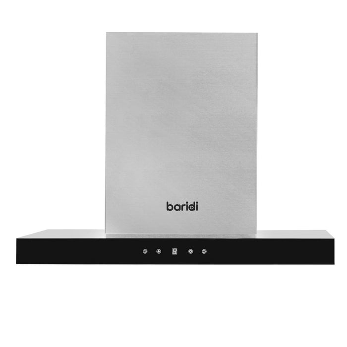 Baridi T-Shape Chimney Cooker Hood with Carbon Filters 60cm - Stainless Steel Baridi - Town Tools 