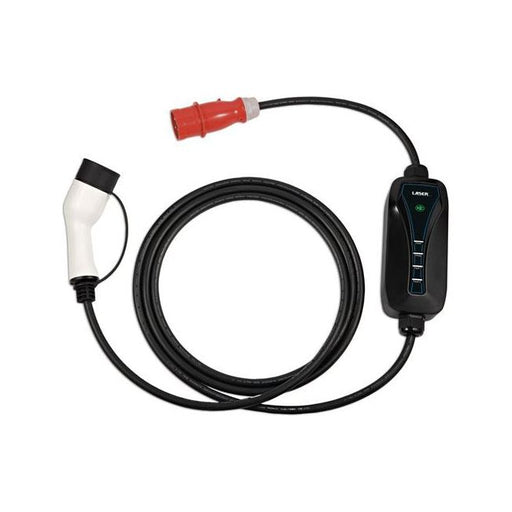 Laser EV Charging Cable - Type 2 Female to Commando Plug (red) 16A Three Phase 8642 Laser - Town Tools 