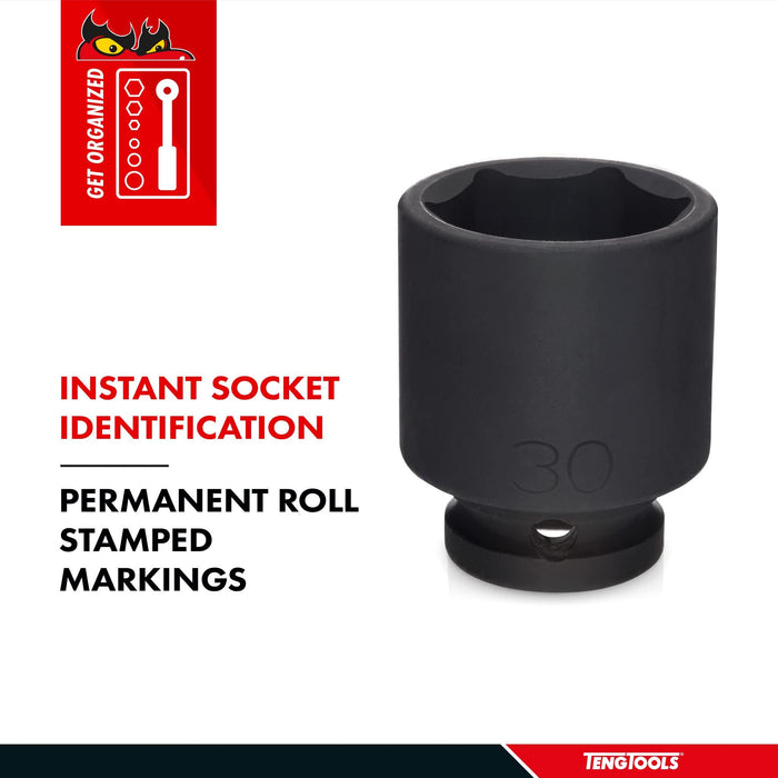 Teng Tools 1/2" Stubby Impact Socket DIN Metric 14mm Teng Tools - Town Tools 