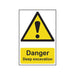 Scan Danger Deep Excavation - PVC Sign 400 x 600mm Scan - Town Tools