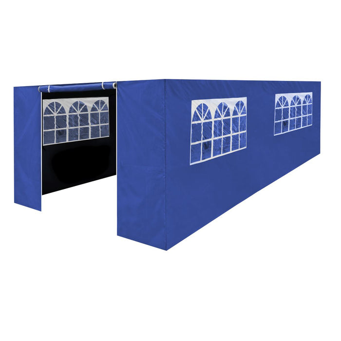 Dellonda Side Walls/Doors/Windows for Gazebo/Marquee Fits 3 x 6m Models - Blue