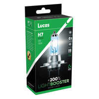 Lucas H7 12v  LightBOOSTER 200% Brighter Upgrade Bulbs Headlight Headlamp