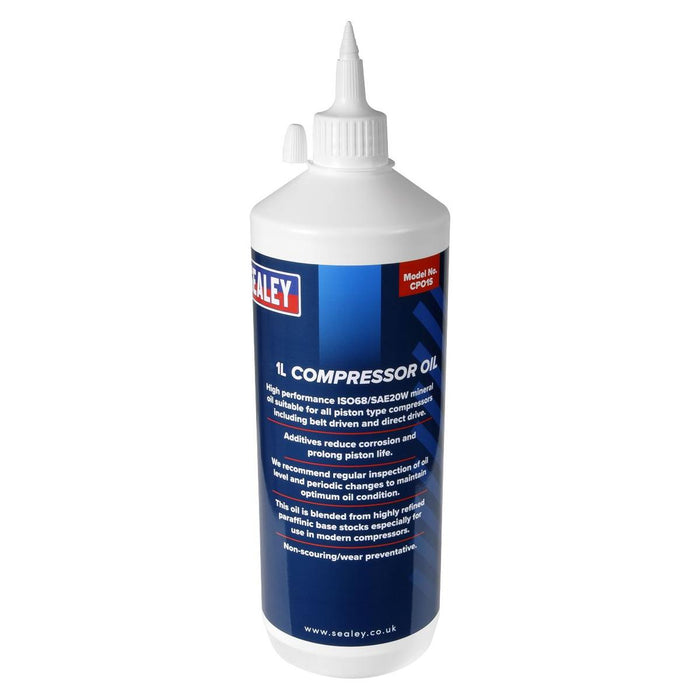 Sealey Compressor Oil 1L CPO1S Sealey - Town Tools 