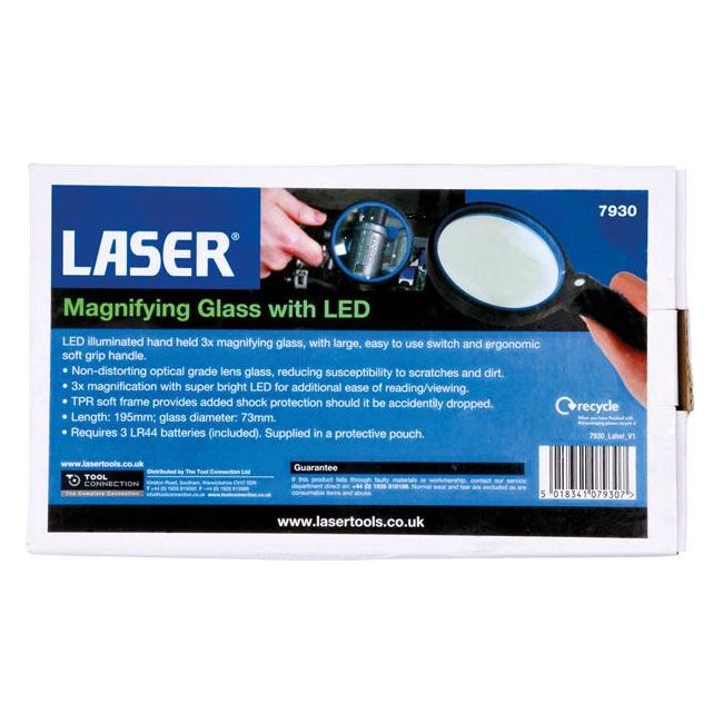 Laser Magnifying Glass with LED 7930