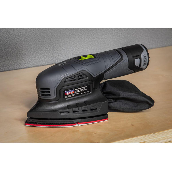 Sealey SV10.8 Series 150mm Cordless Detail Sander 10.8V - Body Only CP108VDSBO Sealey - Town Tools 