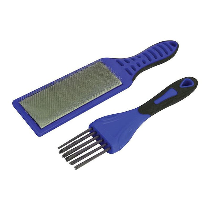Faithfull 2 Piece File Card Brush Kit Faithfull - Town Tools