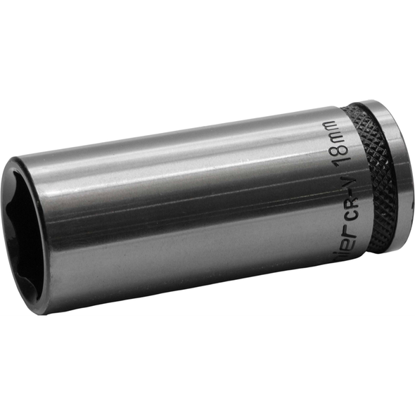 Sealey 3/8"Dr Deep Socket 18mm (Black Series)