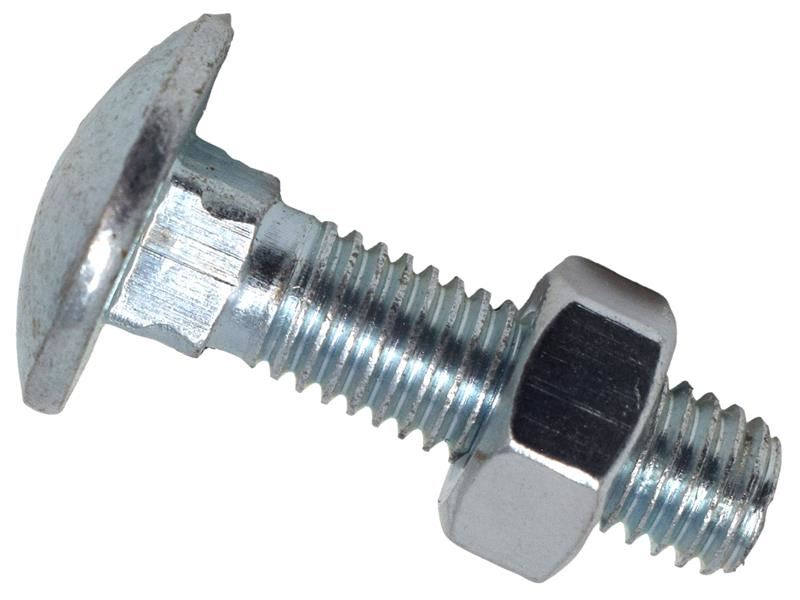 METALMATE Cup Square Hex Bolt & Nut ZP M8 x 30mm Box 50 METALMATE� - Town Tools