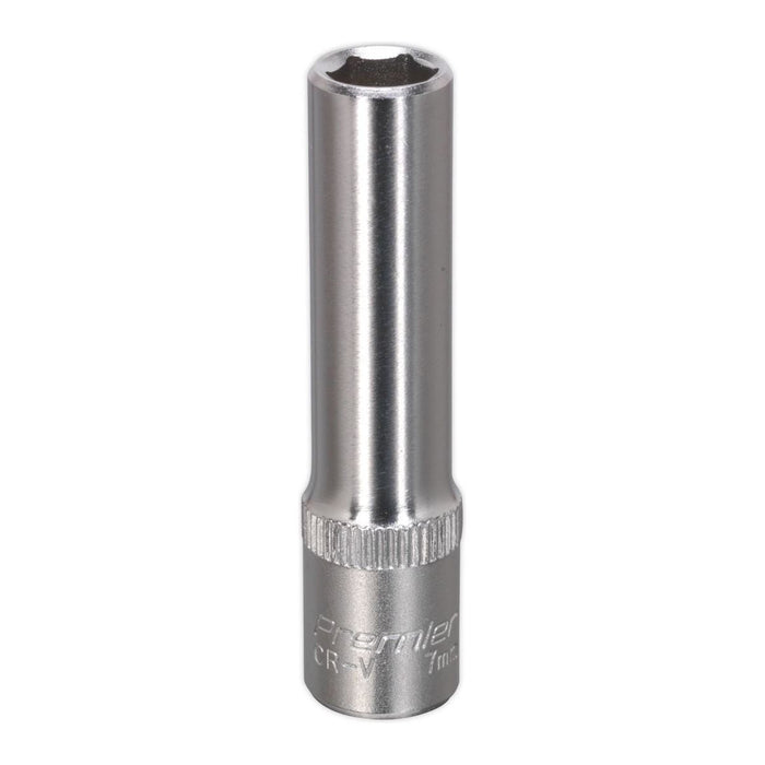 Sealey WallDrive Socket 7mm Deep 1/4"Sq Drive S1407D Sealey - Town Tools 