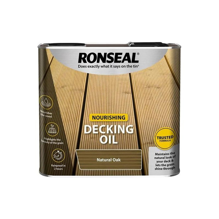 Ronseal Decking Oil Natural Oak 2.5 litre Ronseal - Town Tools
