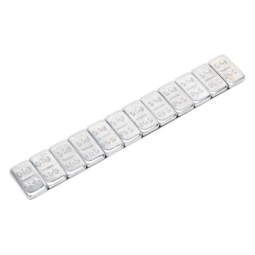 Sealey Wheel Weight 5g Adhesive Zinc Plated Steel Strip of 12 Pack of 100 WWSA5 Sealey - Town Tools 