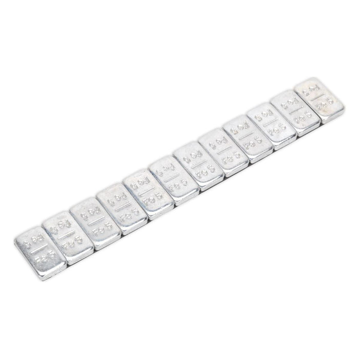 Sealey Wheel Weight 5g Adhesive Zinc Plated Steel Strip of 12 Pack of 100 WWSA5 Sealey - Town Tools 