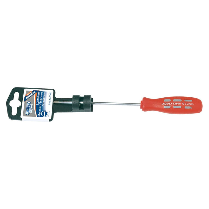 Draper Plain Slot Parallel Tip Mechanic's Screwdriver, 3.2 x 100mm 55492 Draper - Town Tools 