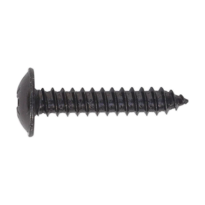 Sealey Self Tapping Screw 4.8 x 25mm Flanged Head Black Pozi Pack of 100 BST4825 Sealey - Town Tools 